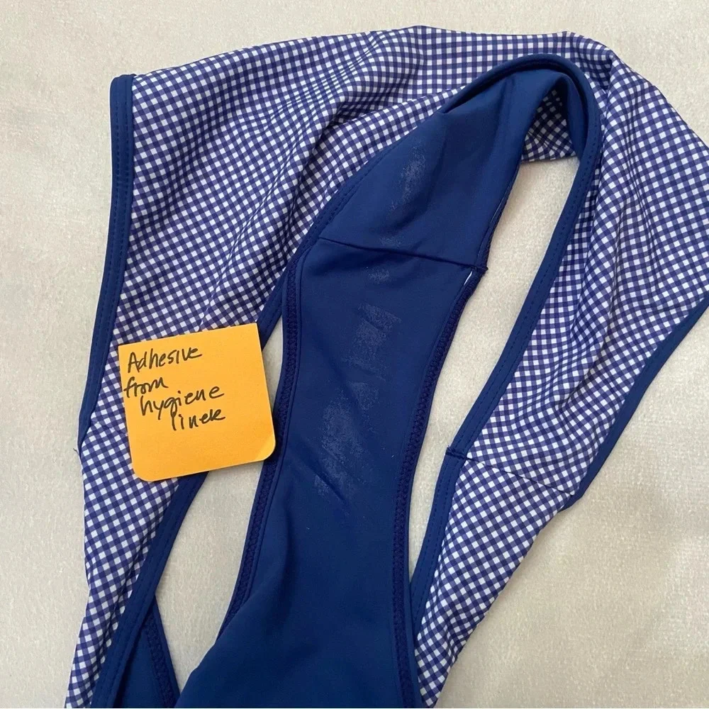 New Frankies Bikinis Catalina Bikini Bottom Sailor Gingham 1016
